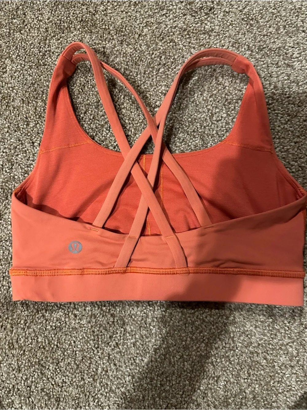 lululemon athletica Coral/Orange Crisscross Sports Bra